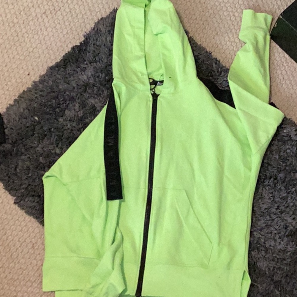 Lamu neon zip-up jacket neon-yellow